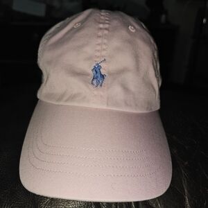 Polo Ralph Lauren Men's Pink Embroidered Logo Twill Baseball Hat $30obo